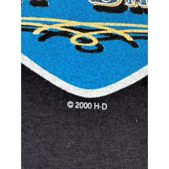 Vtg Harley Davidson Lyles Iron Horses T-Shirt 2000 Mens L Kuwait NWT Train - Picture 4 of 11